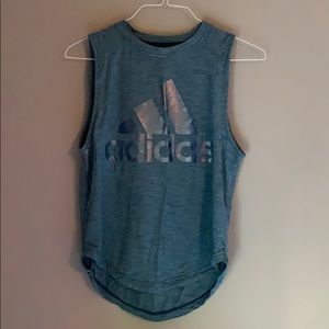 teal adidas tank top